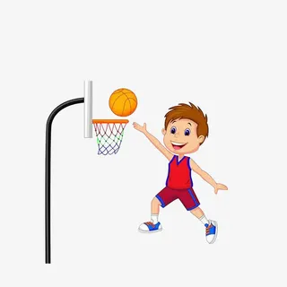 投篮的小男孩免抠