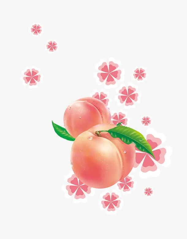 新鲜的水蜜桃免抠