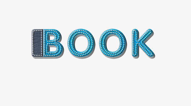 牛皮字效果（BOOK）免抠
