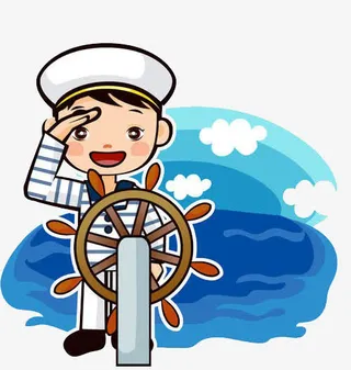 敬礼的水手免抠