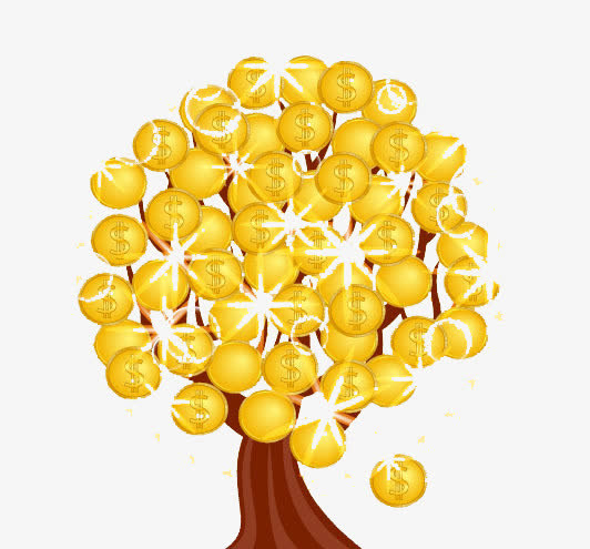 摇钱树金币免抠