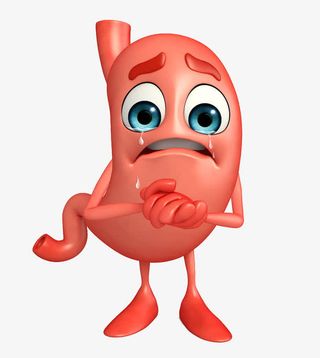 胃卡通人立体插画免抠