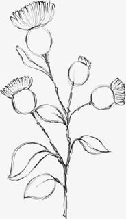 水墨花朵元素59免抠