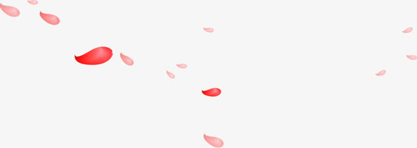 唯美粉色散落漂浮花瓣免抠