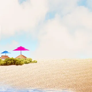 黄色沙滩主图背景高清