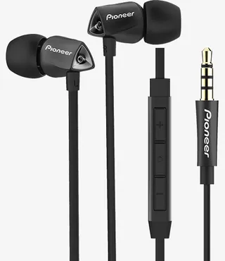 实物pioneer黑色线控耳机免抠免抠
