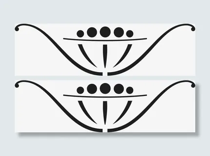 角花底纹花型对称平面图形免抠