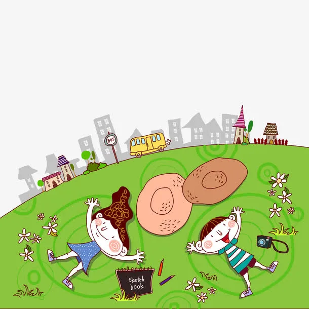 卡通草地地平面免抠