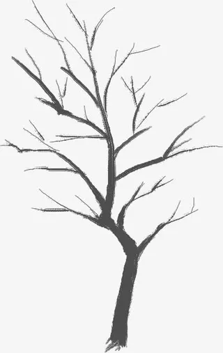 手绘树枝水墨背景