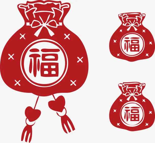 春节新年可爱福袋矢量图片免抠