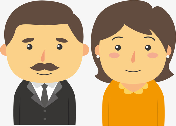 卡通婚礼爸爸妈妈免抠