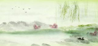 娱乐风景梦幻绿色海报高清