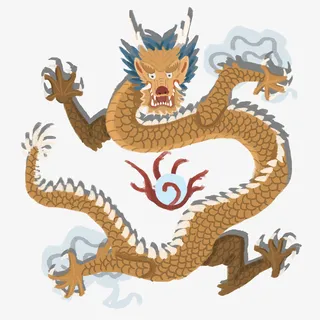 国潮中国神龙免抠