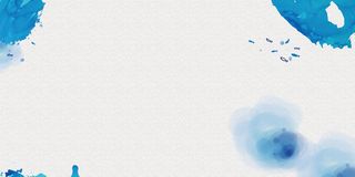 古风蓝色水墨背景高清