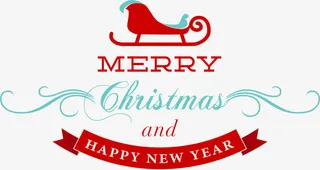 红色圣诞节标签免抠