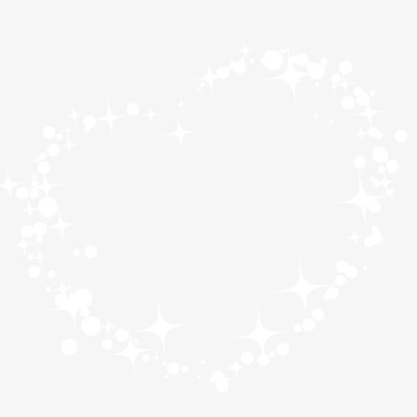 白色爱心闪光免抠