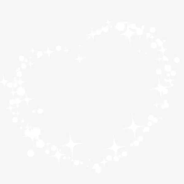 白色爱心闪光免抠