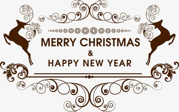 小清新圣诞节卡片免抠