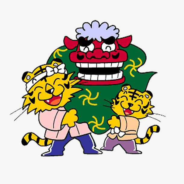 两只抬着怪兽免抠