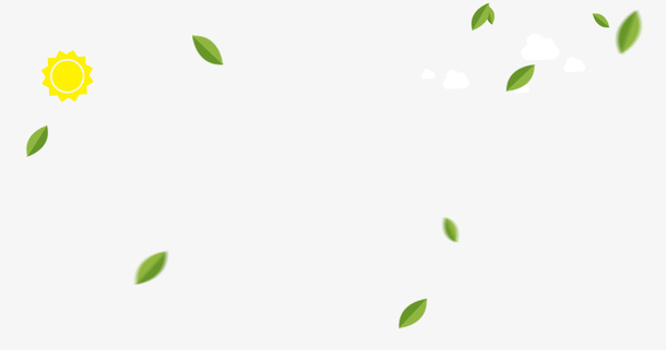 春天免抠漂浮叶子元素