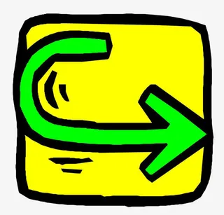 手绘卡通返回键免抠