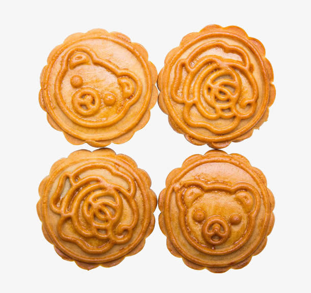 蛋黄月饼特写免抠