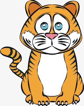 卡通老虎矢量图免抠