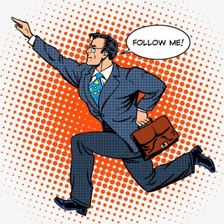 奔跑的商业男免抠