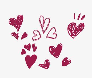 粉笔爱心素材免抠