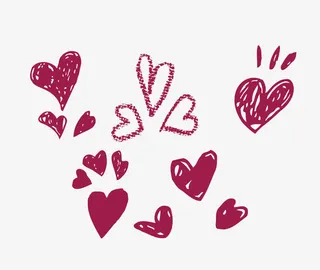 粉笔爱心素材免抠