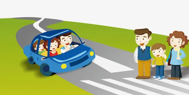 文明交通免抠标签元素