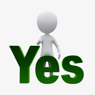 字母YES和小人免抠