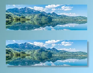 唯美雪山湖泊景色高清图片高清摄影风景背景