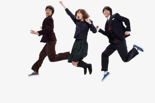 跳起来的大学生免抠