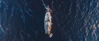 航行摄影蓝色banner背景图高清