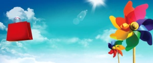 秋天风车促销海报背景banner