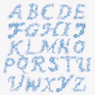 雪花字母字体免抠