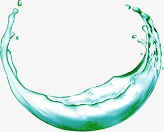 绿色波纹水流湿润免抠