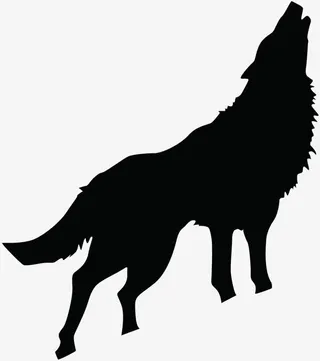 黑色炫酷狼图腾图片免抠