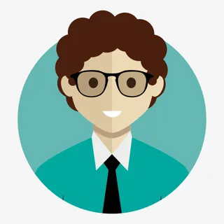 眼镜男可爱头像免抠