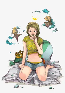 吃棒棒糖的女孩免抠