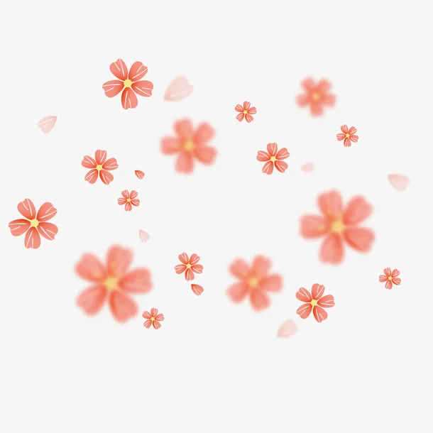 樱花花瓣浪漫素材免抠