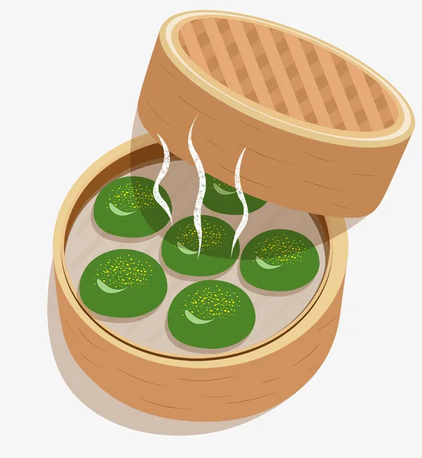 传统中国饮食清明节食物青团插图免抠