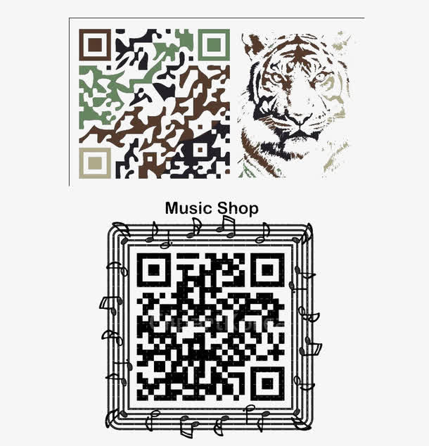 抽象二维码免抠