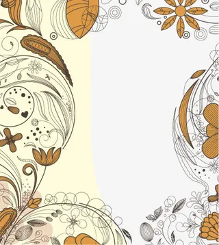 扭曲图案矢量边框免抠