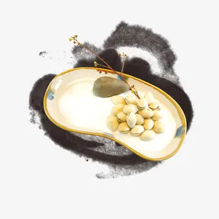 水墨开心果免抠