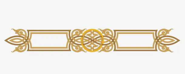 复古花纹边框免抠