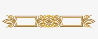 复古花纹边框免抠