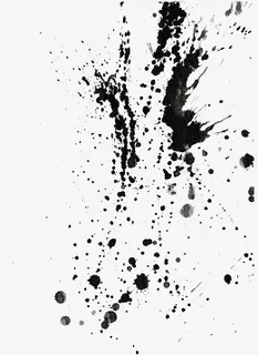 黑色毛笔泼墨免抠装饰墨迹笔触元素