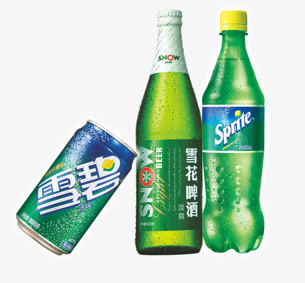 瓶装雪碧免抠